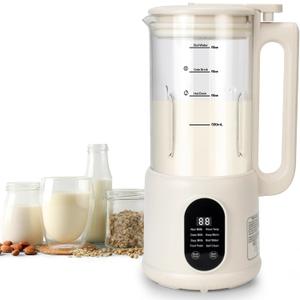 8 in1 Automatic Nut Milk Maker, 40oz Soybean Milk Machine, Homemade Almond, Oat, Soy, Plant-Based Milk and Non Dairy Beverages, 12 Hours Timer/Room Temp/Auto-Clean/Keep Warm/Boil/Low-Noise