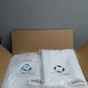 Grandipity 12 Pack Premium Disposable Plastic Tablecloth 54 Inch. x 108 Inch. with 0.3mm Thickness Table Cover - White