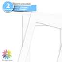 Mat Board Center, Pack of 2, 11x17 for 8x12 White Color Mats