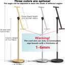 Heavy Duty Multi-angle Adjustable Metal Painting Easel Stand,Sign Holder Stand,Poster Stand with Round Base- Outdoor Floor Standing Indoor Display Holder(Silver)