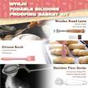 3 x Cream Pink Sourdough Bread Baking Set - Guard Basket, Proofing Basket & Bowl