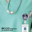 2 x Cute Nurse Badge Reels Retractable Funny Skeleton Radiology X-ray Tech Badge Reels Nursing Student Accessories ID Clip for Doctor Student Teacher Healthcare Medical CNA RN Gifts