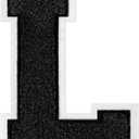 3 x 6-1/2" Varsity Letter Patches Black Iron On Letters Letterman Jacket Patches Chenille Large Iron On Letters for Clothing Jacket/Hoodie/Varsity L