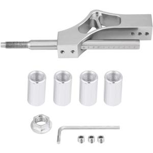 Aramox Car Gear Shift Knob Extender Shifter Extension Stainless Steel Adjustable Height Lever Extension for Manual Shift Knob (Silver)
