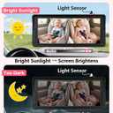 Rohent Dual Baby Car Camera for 2-Kids: 6.9'' HD Split Screen with Auto Brightness 1080P Backseat Camera for Twins Infrared Night Vision - 360 Adjustable USB Easy Setup Ideal for SUVs Minivans