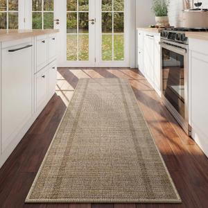2x5 Kitchen Runner Non Slip Kitchen Rugs Mat, Washable Hallway Runner Rug Soft Long Low Pile Farmhouse Entryway Floor Mat for Bedroom Laundry Living Room Beside Rug
