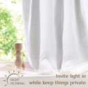 jinchan Linen Pinch Pleated Kitchen Curtains 30 Inch 2 Panels, Natural Linen Tier Curtains Back Tab Farmhouse Cafe, Light Filtering Small Window Drapes for Bathroom Laundry Room Off White