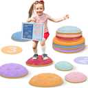 OUTREE Stepping Stones for Kids, 6 Pcs Balance Training and Sensory Coordination Turtle Stepping Stones for Obstacle CourseNon-Slip Bottom Balance Stones for Indoor or Outdoor Play