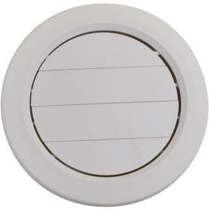 Valterra A10-3359VP Dampered Heating and A/C Register with 360 Rotation - 5-1/2" ID x 6-7/8" OD, Medium White