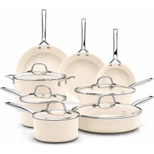 GOTHAM STEEL PRO 13 Pc Anodized Titanium Ceramic Cookware Set Nonstick