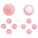 LEPEYMDA Cross D-Pad Button Caps Switch 2 Thumb Grip Caps Set, Creative Soft Joystick Covers Key Buttons Sticker Cover Caps Design for Switch 2 (Pink)