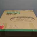 Ceiling Fans with Lights and Remote, 24 inch Low Profile Ceiling Fan with Light, 3 Blades, 6 Speeds, 3 Color Temperature, DC Reversible Motor for Bedroom, Living Room (Matte Black)