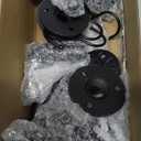 NearMoon 5-Pieces Industrial Pipe Bathroom Hardware Set, Include 18 Inch Towel Bar, Toilet Paper Holder and 3 Robe Hooks, Heavy Duty DIY Style Wall Mounted Rustic Decor Accessories Kit (Black)