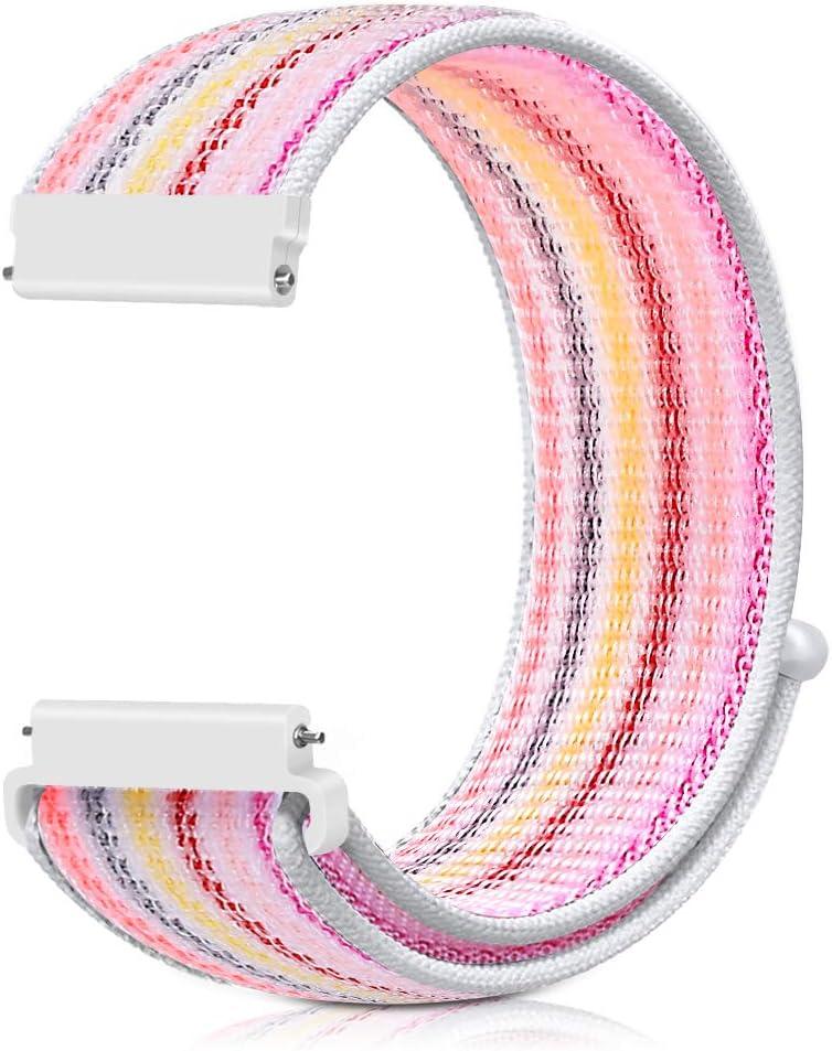 18mm Nylon Sport Quick Release Watch Bands Compatible with Garmin Venu 4 41mm/3S 41mm/Venu 2S/Vivoactive 4S/Vivomove 3S/Active S/Forerunner 265S(42mm)/255S/Fossil Women's Gen 6 42mm/5E 42mm Women Men