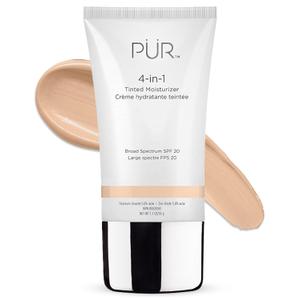 PR Beauty 4-in-1 Tinted Moisturizer With SPF 20 - Hydrating Face Moisturizer, Primer, & Foundation With Shea Butter, Aloe Vera & Vitamin B3 - Vegan Friendly - Free of Paraben, Gluten & BPA (Fair Ivory)