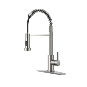 FORIOUS Kitchen Faucets, Brushed Nickel Kitchen Sink Faucet with Pull Down Sprayer, Commercial Kitchen Faucet Stainless Steel, Classic Single Handle Pull Out Sink Faucets for RV Laundry Utility Room FORIOUS Kitchen Faucets, Brushed Nickel Kitchen Sink Faucet with Pull Down Sprayer, Commercial Kitchen Faucet Stainless Steel, Classic Single Handle Pull Out Sink Faucets for RV Laundry Utility Room