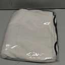 MIULEE 84" Long Scalloped Shower Curtain Linen Textured with 12 Metal Hooks Cute Extra Long Heavy Duty Washable Waterproof Cloth Shower Curtains with Black Border for Bathroom Bathtub,Cream Beige