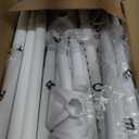 Goovilla Room Divider for Room Separation, Tension Curtain Rods No Drilling, 4-10ft(H) 28-70inch(W) Adjustable Temporary Privacy Wall Divider, Heavy Duty Freestanding Space Partition Separator, White