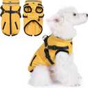 Gyuzh Dog Coat with Harness,Dog Coats for Small Dogs,Warm Fleece Winter Puppy Jacket,Waterproof Jacket with Harness Built in for Small Medium Large Dogs