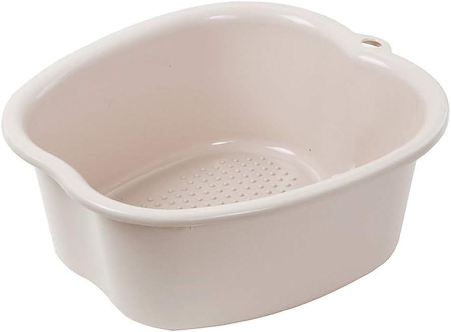 Foot Spa Soaking Tub with Massage Acupoint Large Foot Bath Soak Tub Basin Feet Spa Massage Basin Bath Bucket for feet Soking,Toe Nails, and Ankles,Pedicure Beige