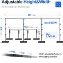 EMART 8.5x30ft(HxW) Photography Backdrop Stand for Parties, Adjustable Photo Pipe and Drape Background Back Drop Holder Frame Kit with Heavy Duty Metal Steel Base for Birthday Wedding - Black