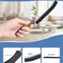 Crevice Cleaning Brushes, Cleaner Scrub Brush Tool for Hard to Reach Tight Space, Home Essentials, Cleaning Supplies for Shower, Bathroom, Kitchen, Toilet, Window (Black)