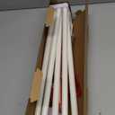 KAMANINA Curtain Rods No Drilling for Windows 32 to 86 Inches, 5/8 Inch No Drill Renter Friendly Curain Rod without Drilling with 3M Adhesive Brackets, White