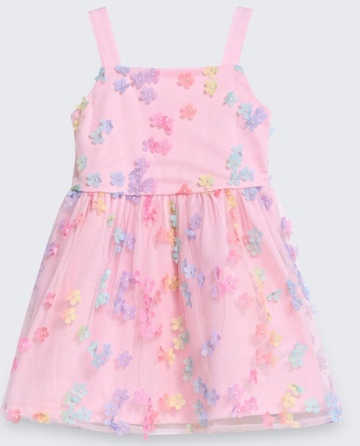 The Children's Place,Girls,Dressy Dress, Short SleeveBright Pink,6