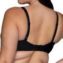 Vanity Fair Women's Bra with 2-Way Convertible Straps, Body Caress Full Coverage, Lightly Lined Cups Up to Dd (Black, L)