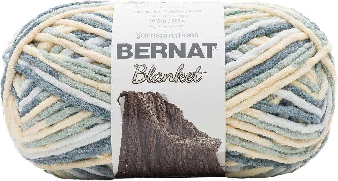 Bernat Blanket Yarn, 10.5 oz, Soft Sunshine Green, 1 Ball