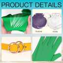 Couples Halloween Costume for Adult, 8PCS Funny Couples Costume Accessories with Seashell Bra Hat Gloves and Belts for Men Women Green