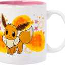 Silver Buffalo Pokemon Eevee Star Splatter Ceramic Mug, 20 Ounces