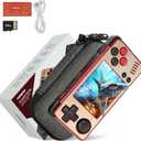 Miyoo A30 Retro Handheld Game Console,Portable Game Emulator with Storage Case,2.8" IPS Screen,Compatible with Many Types of Classic Games.(Glod & Red 64G)