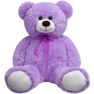 HollyHOME Big Teddy Bear Stuffed Animal Large Teddy Bear Cuddly Plush Toy for Girlfriend Kids, 36 inches, Purple