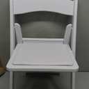 Flash Furniture HERCULES Kids White Resin Folding Chair with White Vinyl Padded Seat (Set of 1)