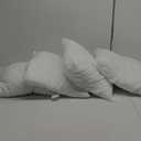 EDOW Throw Pillow Inserts, Set of 4 Lightweight Down Alternative Polyester Pillow, Couch Cushion, Sham Stuffer, Machine Washable. (White, 18x18)