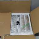 White Metal Dog Gate for Small Dogs - 13.3" Short Freestanding Puppy Gate with Retractable Sliding Rail, No Installation, Indoor/Outdoor Use, Foldable & Portable Pet Barrier