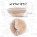 DOYOLLA Round Bread Dough Proofing Rising Rattan Baskets(Set of 2, 9 inch) w/Liners for Home Sourdough Bread Bakers
