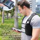 Zelvot Running Vest for Women Men, USA Original Patent, Adjustable Chest Straps Running Hydration Vest with 500ml Soft Flask, Lightweight Breathable Reflective Running Vest for Marathon (Black, M/ L)