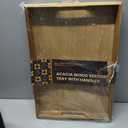 Acacia Wood Serving Tray with Handles (17 Inches)  Decorative Serving Trays Platter for Breakfast in Bed, Lunch, Dinner, Appetizers, Patio, Ottoman, Coffee Table, BBQ, Party Great for Lap &Couch