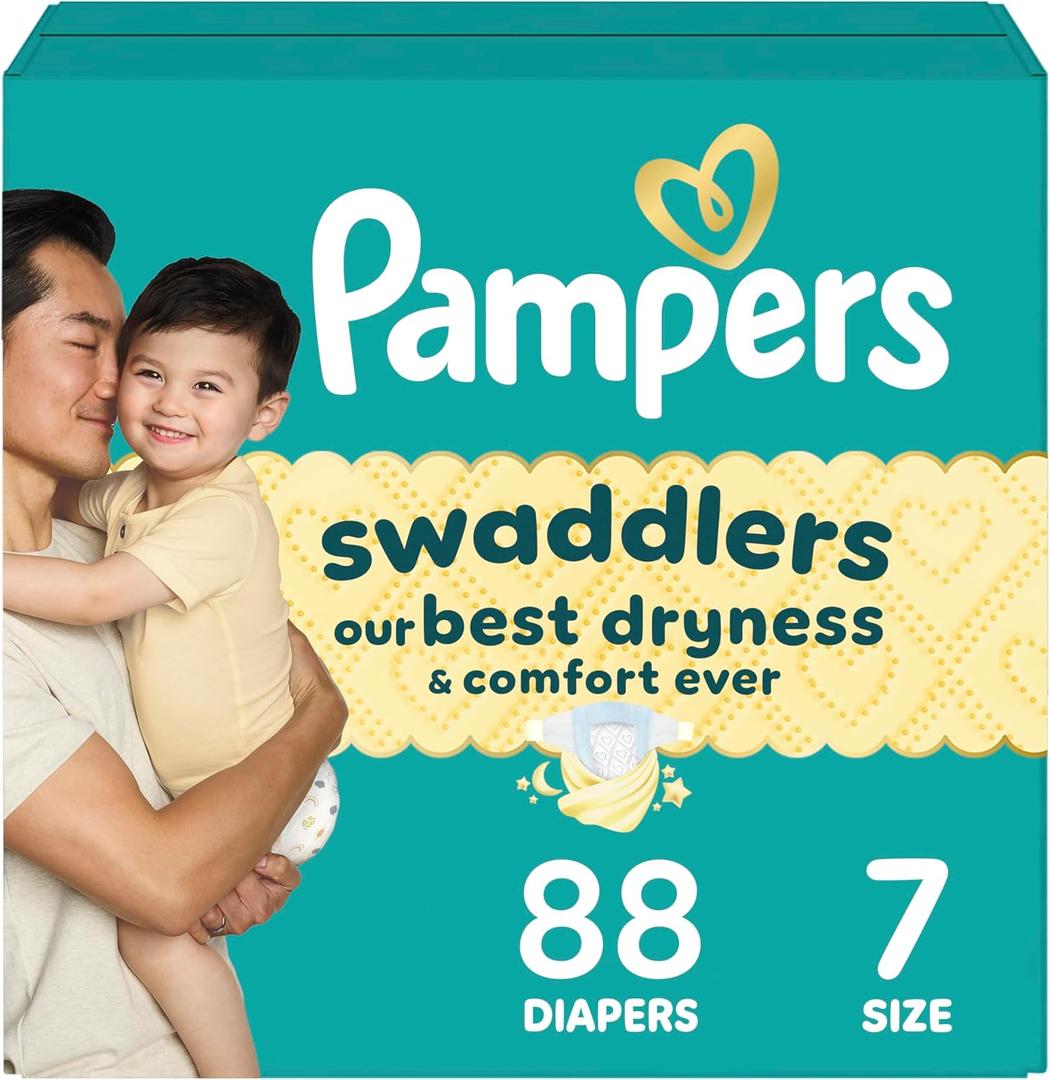 Pampers Baby Diapers - Swaddlers - Size 7, 88 Count, Ultra Absorbent Disposable Infant Diaper
