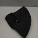 ZLYC Mens Waterproof Camo Sun Hat Wide Brim Packable Outdoor Mesh Fishing Bucket Hats (Solid Black)