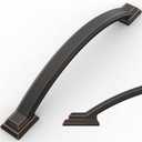 Amerdeco 10 Pack Oil Rubbed Bronze Cabinet Pulls 7 Inch(177mm) Hole Centers, Handles for Kitchen Cabinet Hardware, Arch Cabinet Handles for Bathroom Dresser Drawer Handles ZH0016 (7"/177MM Hole Center)