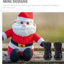 BESTonZON 12 Pairs Mini Santa Claus Shoes Boots, Mini Boots Doll House Black Boots Doll Christmas Decorations Dolls Mini Shoes Toys Miniature Xmas Boots Decorations Children Mini Shoes Toy