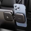 Phone Mount for Tesla Model 3 Model Y, Strong Magnetic Designed for MagSafe Car Mount Phone Holder for Tesla Screen Monitor, Invisible Foldaway Tesla Accessories for iPhone 12/13/14/15 Series (Updated Version)