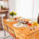 Remerry 20 Pcs Fall Leaf Tablecloths Plastic Table Cover Thanksgiving Table Cover Rectangular 54 x 108 Inch Turkey Pumpkin Leaf Tablecloths Autumn for Harvest Festival Party