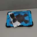 Case for iPad 9th Generation iPad Case 9th 8th 7th Generation iPad 10.2 Inch iPad 9th Gen Cover with Screen Protector Pen Holder TabletCases 360 Rotating Stand, Black Blue