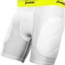 Franklin Sports Boys' Standard Sliding Shorts Youth, White/Optic, Small
