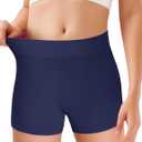 JOCMIC Girls Athletic Shorts Kids Dance High Waisted Yoga Short for Bike Gym Volleyball Running (11-12 Years, Navy Blue)