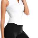 Plain White Zip Up Vest, Size XL